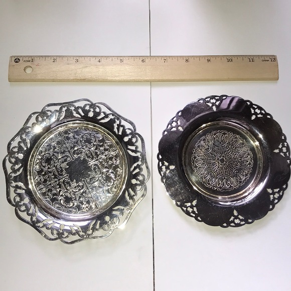 Wm A Rogers Silverplate on copper dishes - Picture 1 of 11